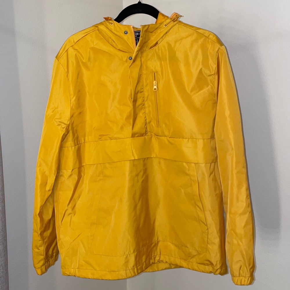 Forever 21 Men’s Yellow Windbreaker Size M